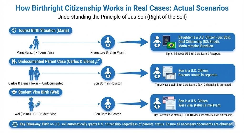 How Birthright Citizenship Works in Real Cases