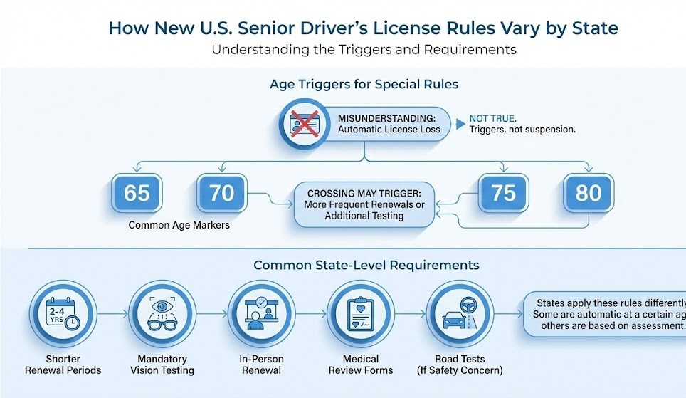 How New U.S. Senior Driver’s License Rules Vary by State